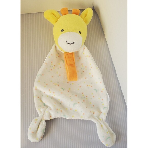 Carter’s Child Of Mine Giraffe Rattle Plush Lovey Pacifier Holder Moon & Stars - Picture 1 of 6